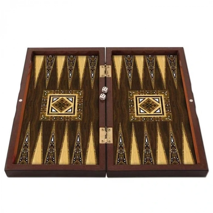 STAR 1021781 BACKGAMMON ANTİK MOZAİK TAVLA TAKIMI BÜYÜK BOY