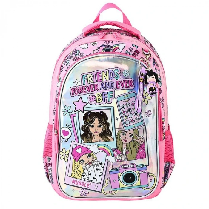 MUGGLE MU-5777 SELFIE PEMBE 2 BÖLMELİ SIRT ÇANTASI