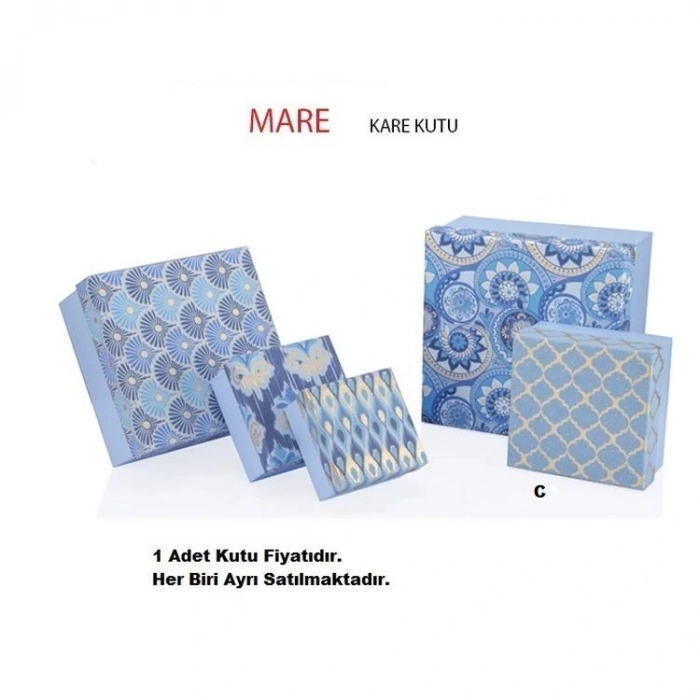 GIPTA MARE KARE HEDİYE KUTUSU BX6726 C N0:04 160x160x90mm - TEKLİ