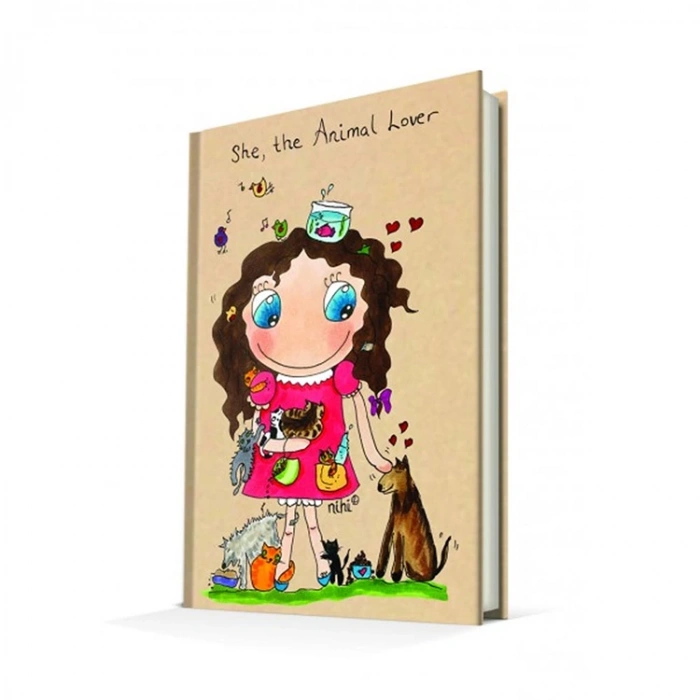 DEFFTER SHE THE ANIMAL LOVER / NİHİ SERT KAPAK A5 ÇİZGİLİ DEFTER 96 YP