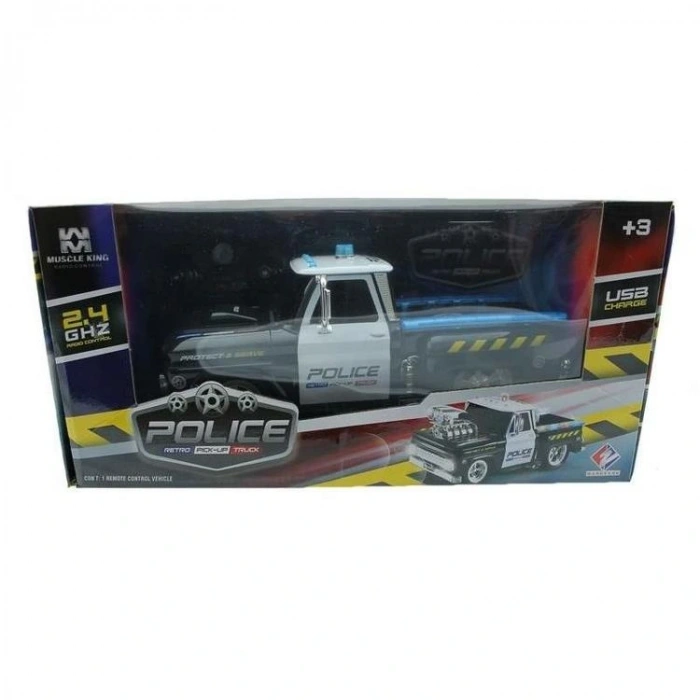 CAN OYUNCAK MK8129B SESLİ IŞIKLI 1:16 UZAKTAN KUMANDALI POLİS ARABASI 3+