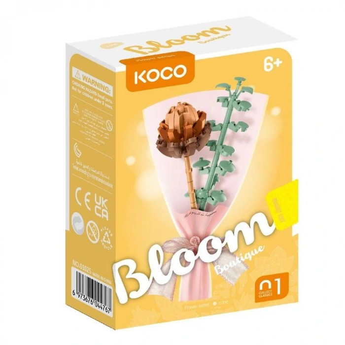 SUNMAN KOCO NO.01025 BLOOM BOUTIQUE FLOWER SERİSİ 01- BUKET ÇİÇEK LEGO YAPIM SETİ 137 PARÇA 6+
