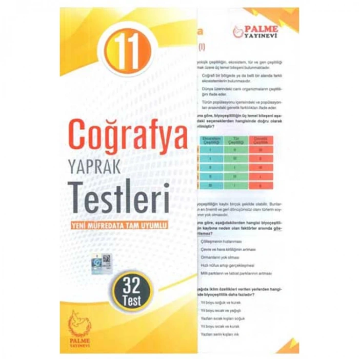 PALME 11. SINIF COĞRAFYA YAPRAK TEST