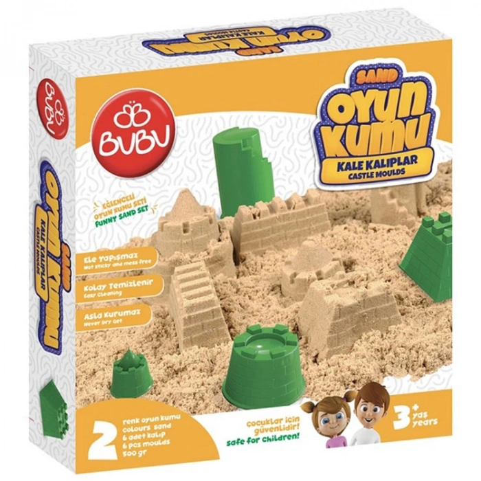 BU-BU OYUN KUMU VE KALE KALIPLI SET 500 GR. BUBU- KU0055