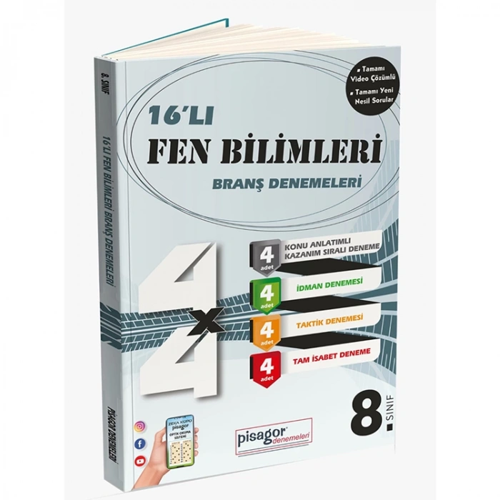 ZEKA KÜPÜ 8. SINIF PİSAGOR 16LI FEN BİLİMLERİ BİLGİSİ BRANŞ DENEMELERİ