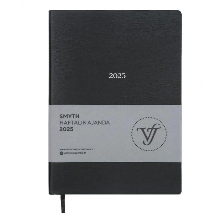 VICTORIAS JOURNALS 124-1417 14X20,5 SMYTH HAFTALIK AJANDA A5 - SİYAH