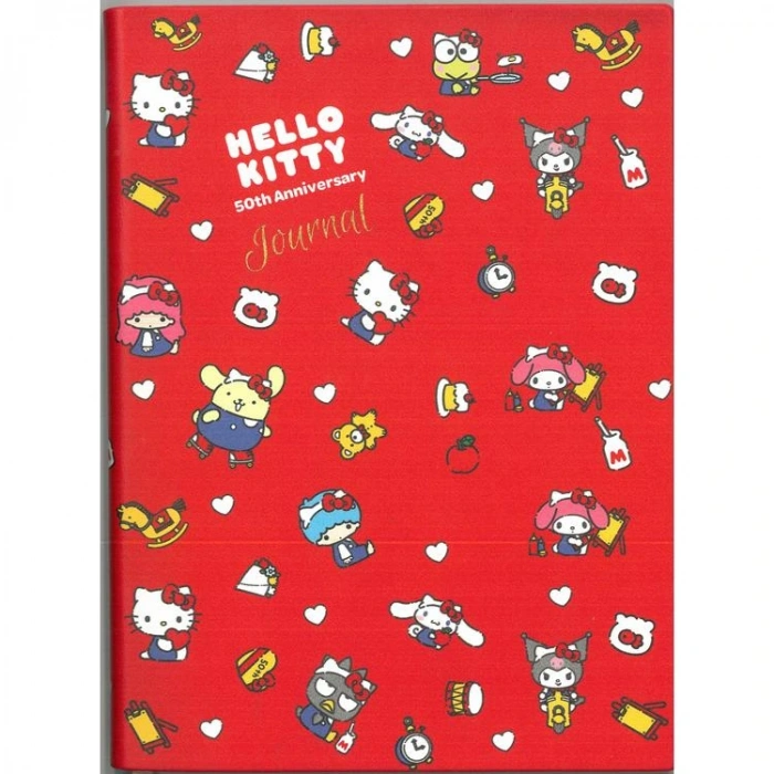 VICTORIAS JOURNALS 524-1931 HELLO KITTY SMYTH FLEXY ESNEK VEGAN DERİ KAPAKLI 13X18 80 GR. 80 YAPRAK ÇİZGİLİ DEFTER