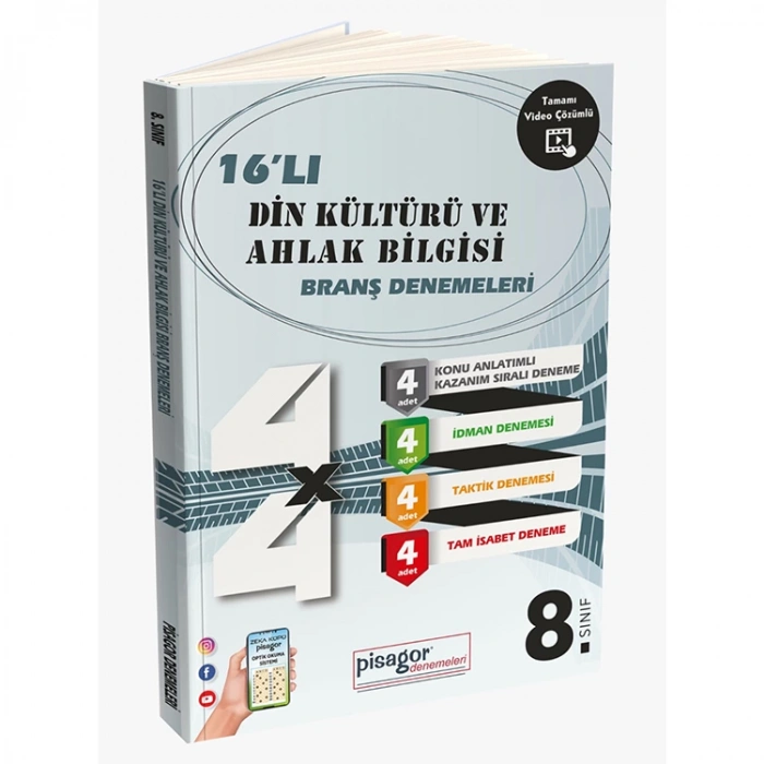 ZEKA KÜPÜ 8. SINIF PİSAGOR 16LI DİN KÜLTÜRÜ VE AHLAK BİLGİSİ BRANŞ DENEMELERİ