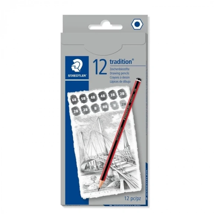 STAEDTLER TRADITION DERECELİ KURŞUN KALEM SETİ 12Lİ - 110 C12-1