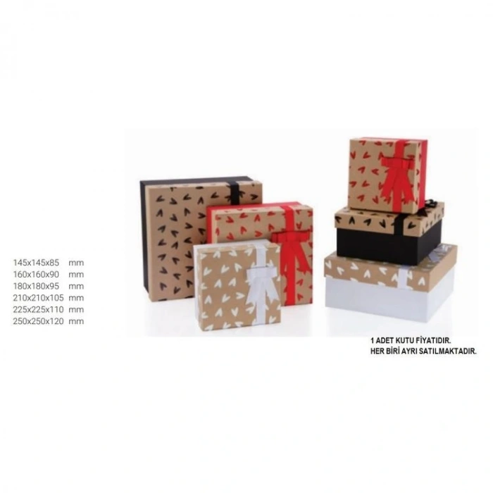 GIPTA SANSA KARE HEDİYE KUTUSU BX0849 A 145x145x85mm
