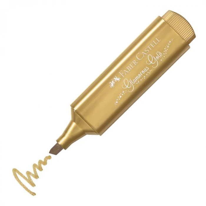 FABER CASTELL  FOSFORLU KALEM METALİK GOLD 1546