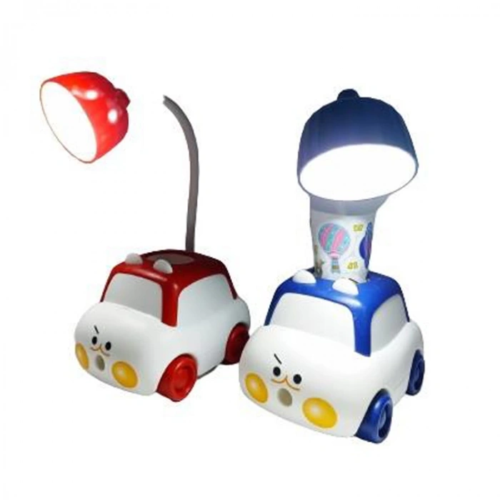 YLZ MASA LAMBASI 473 ARABA KALEMTRAŞLI LED USB LABLOLU MAVİ KIRMIZI SARI