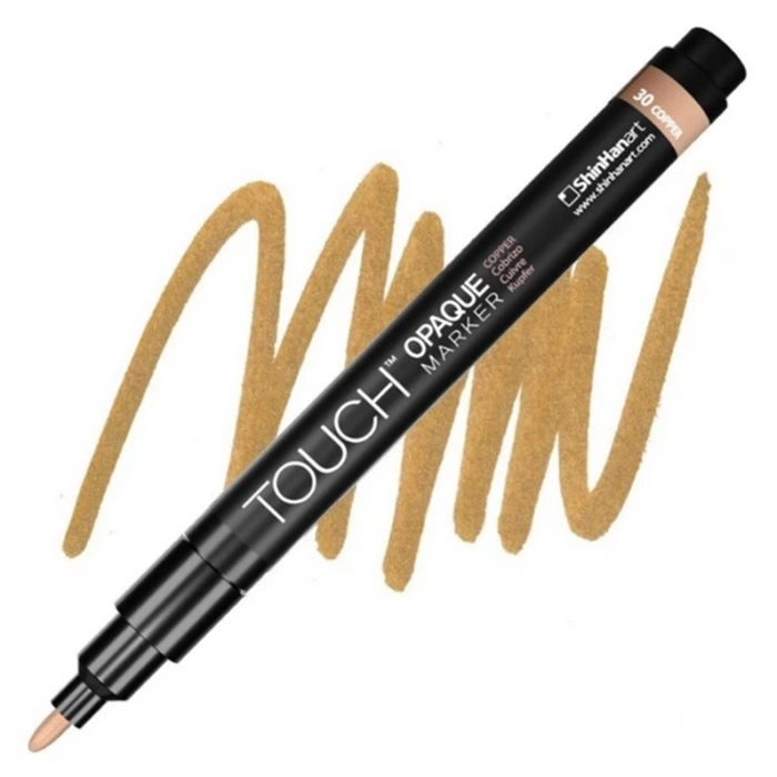 TOUCH OPAQUE SU BAZLI MARKER KALEM 0.8-1.3mm - FINE PACK COPPER 30 - SH8613003-2015