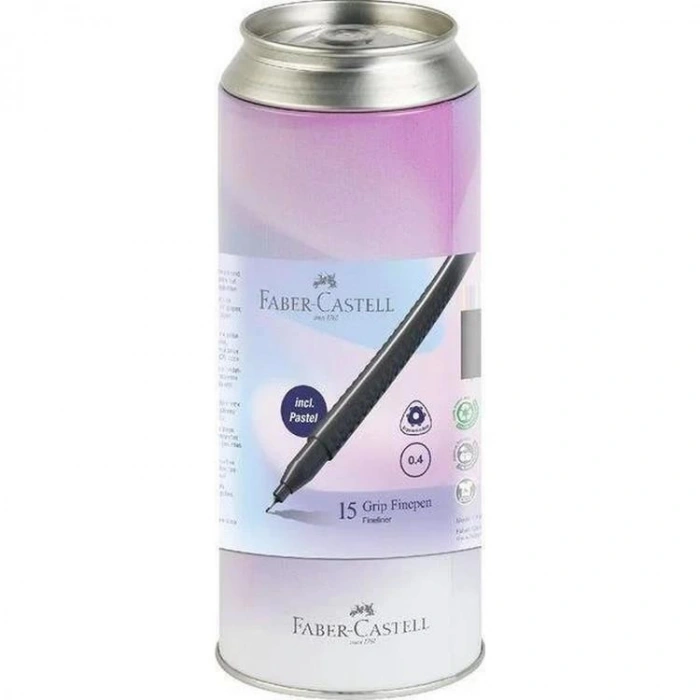 FABER CASTELL GRİP FİNEPEN 0.4mm.KUTU İÇECEK ŞEKİLLİ 15Lİ - 5010151617