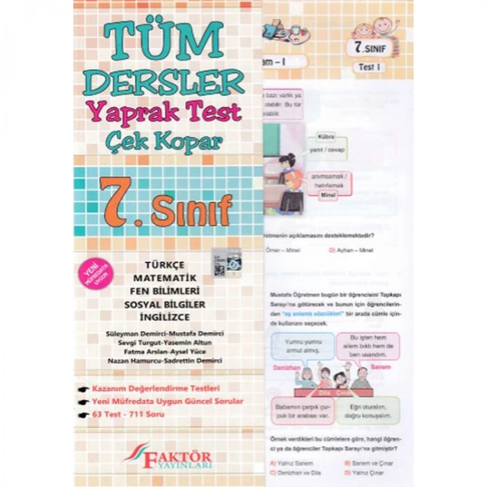 FAKTÖR 7. SINIF TÜM DERSLER YAPRAK TEST - ÇEK KOPAR
