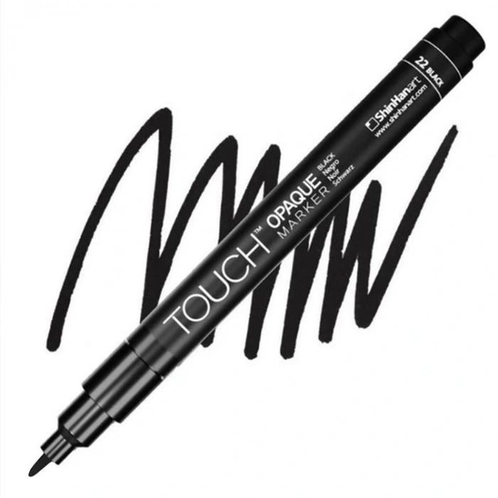TOUCH OPAQUE SU BAZLI MARKER KALEM 0.4 - 0.7 mm - EXTRA  FINE PACK BLACK 22 - SH8610003-2031