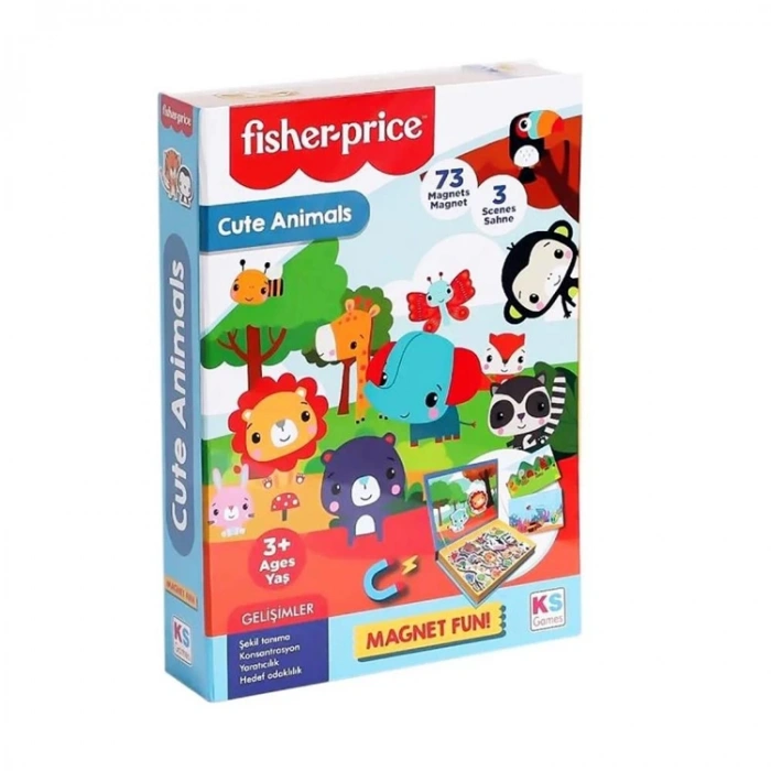 KS GAMES FISHER-PRICE FB13408 BABY PUZZLE CUTE ANIMALS 3+