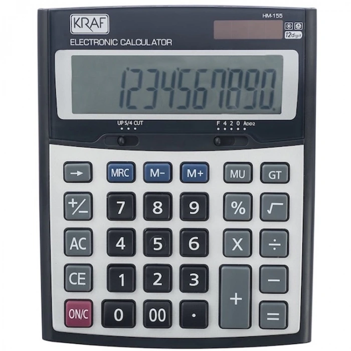 KRAF 12 HANE MASA ÜSTÜ HESAP MAKİNESİ HM-155