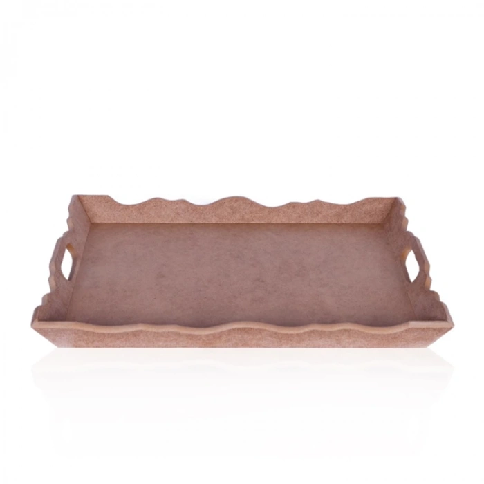 TEKNOPOİNT AHŞAP HOBİ TPS10 DALGALI AÇILI TEPSİ BÜYÜK