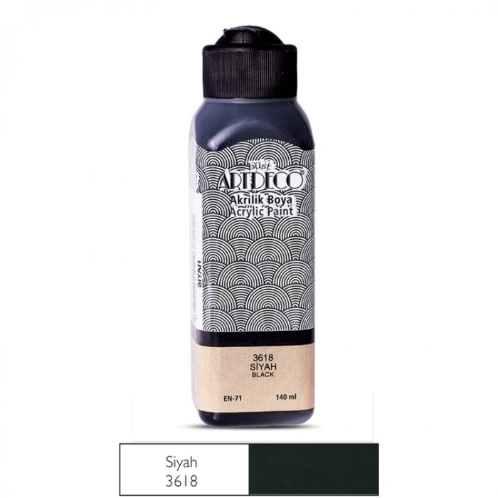 ARTDECO AKRİLİK BOYA 140 ML. SİYAH 3618