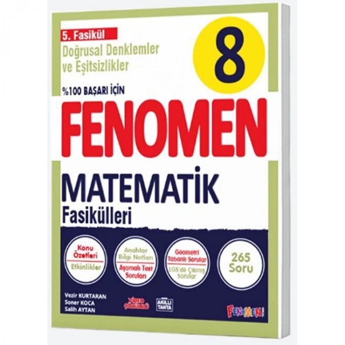 FENOMEN 8. SINIF MATEMATİK 5. FASİKÜL - DOĞRUSAL DENKLEMLER VE EŞİTSİZLİKLER
