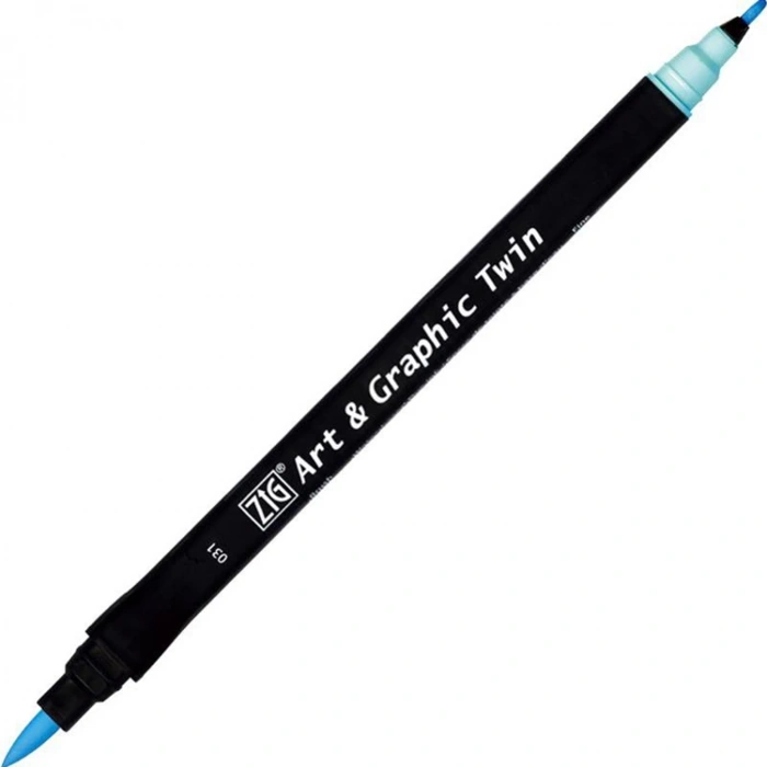 ZIG TUT-80 031 ART & GRAPHIC TWIN MARKER ÇİFT UCLU KALEMİ LİGHT BLUE