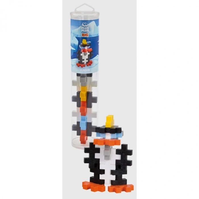 PLUS-PLUS 3410 PENGUIN MİX BÜYÜK BLOK PUZZLE YAPI SETİ 15 PARÇA TÜP
