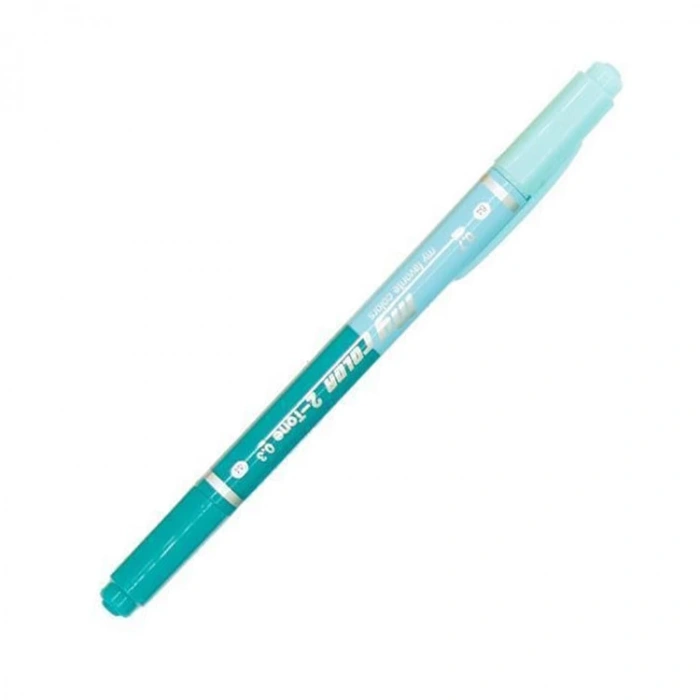 MY COLOR 2  ÇİFT UÇLU KEÇELİ KALEM KOYU TURKUAZ  64/44