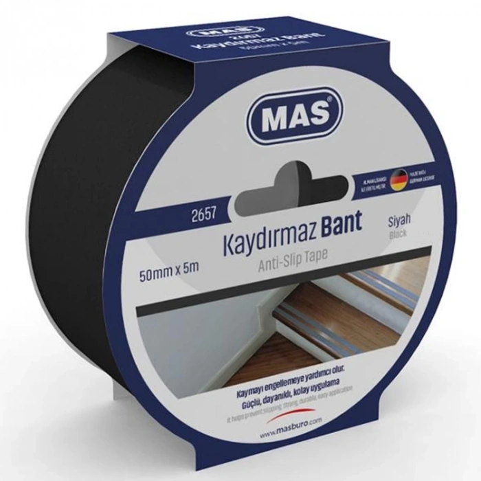 MAS 2657 KAYDIRMAZ BANT 50mmx5m  SİYAH