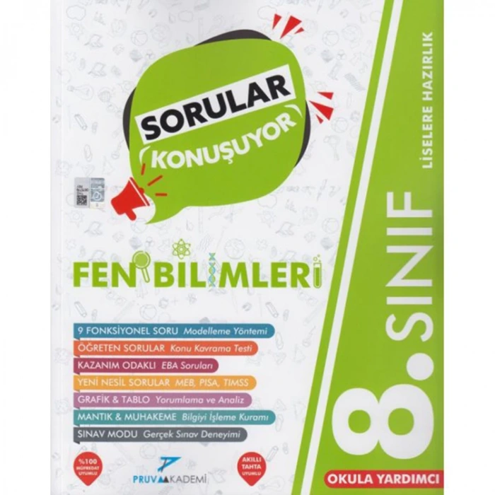 PRUVA 8.SINIF FEN BİLİMLERİ SORULAR KONUŞUYOR SORU BANKASI