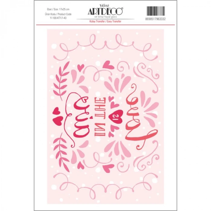 ARTDECO KOLAY TRANSFER 17X25CM DESEN NO:43