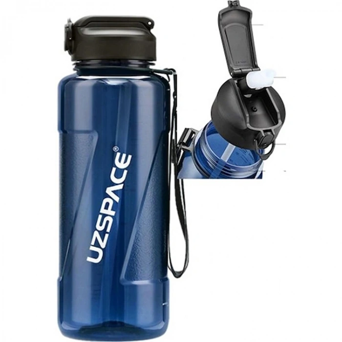 UZSPACE PİPETLİ MATARA TRITAN 6058 1500 ML MAVİ