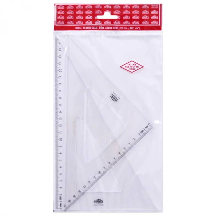 HATAS H0806 TEKNİK OKUL ÖĞRENCİ GÖNYE SETİ 26CM/ 60°-45°