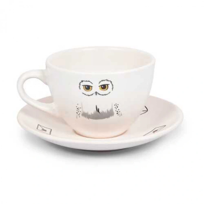 MABBELS KAHVE FİNCAN SETİ HARRY POTTER HEDWING (1 FİNCAN 1 TABAK) KUTULU