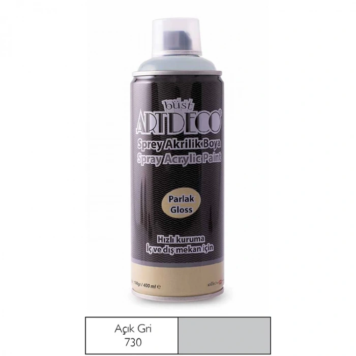 ARTDECO AKRİLİK SPREY BOYA 400 ML AÇIK GRİ  400-730