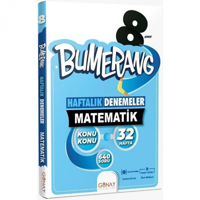 GÜNAY 8. SINIF BUMERANG 32 HAFTALIK MATEMATİK DENEMELERİ