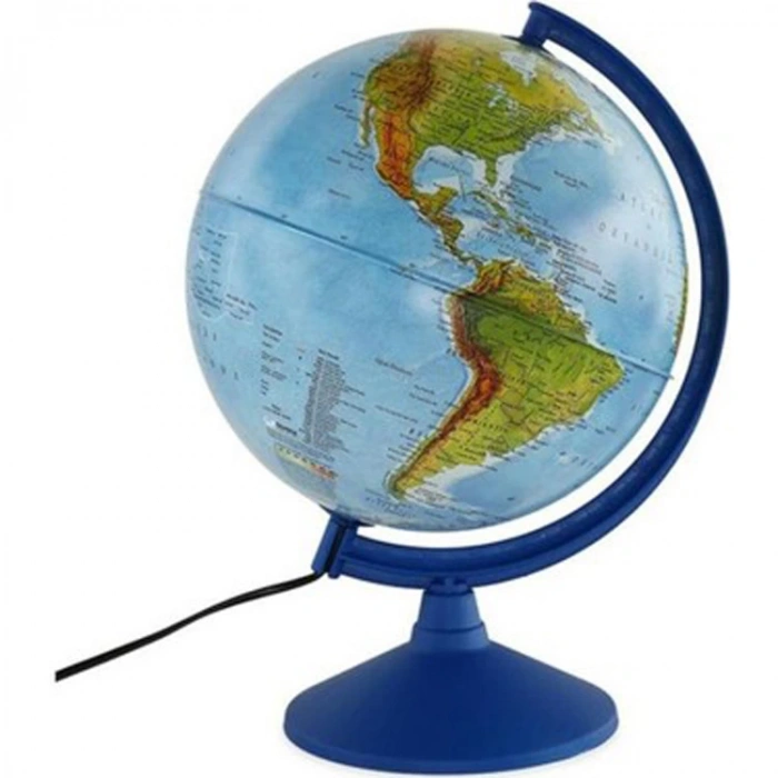 INOX FİZİKİ YERKÜRE 20 CM - IŞIKLI  09193