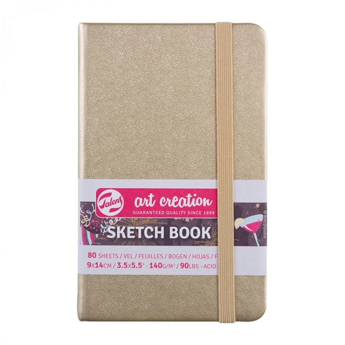 TALENS ART CREATION SKETCHBOOK 9X14 cm 140 gr. 80YP. ESKİZ DEFTERİ BEYAZ ALTIN - RT9314141M