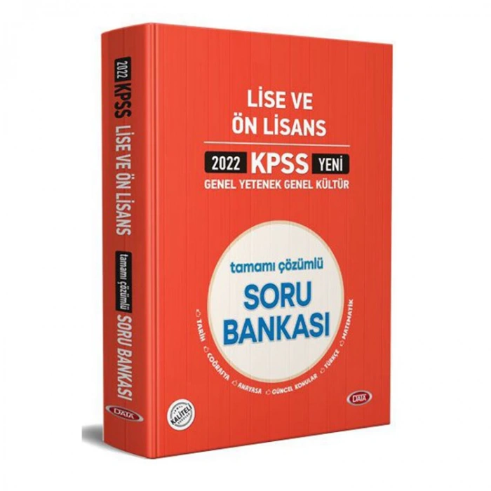 DATA 2022 KPSS LİSE VE ÖNLİSANS TAMAMI ÇÖZÜMLÜ SORU BANKASI