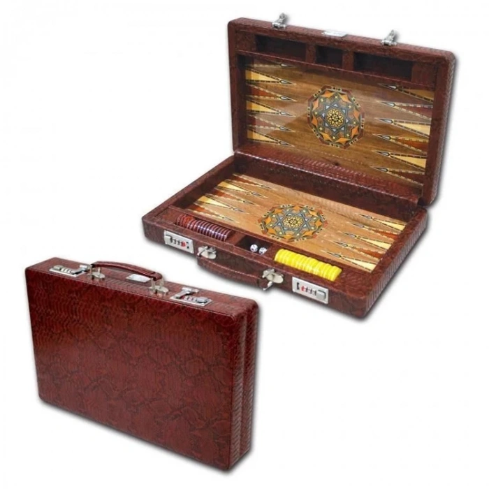 STAR 1140055 ORJİNAL DERİ ÇANTA SEDEF TAVLA