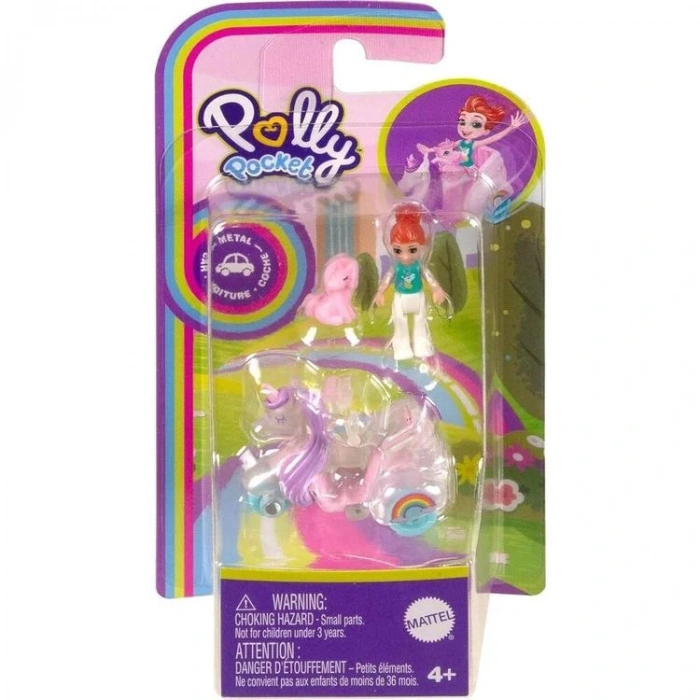 MATTEL HKV55/HMJ81 POLLY POCKET MUHTEŞEM ARAÇLAR OYUN SETİ 4+