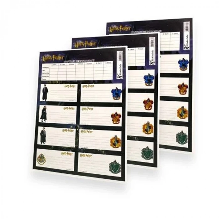 HARRY POTTER DERS PROGRAMLI 3 LÜ OKUL ETİKETİ