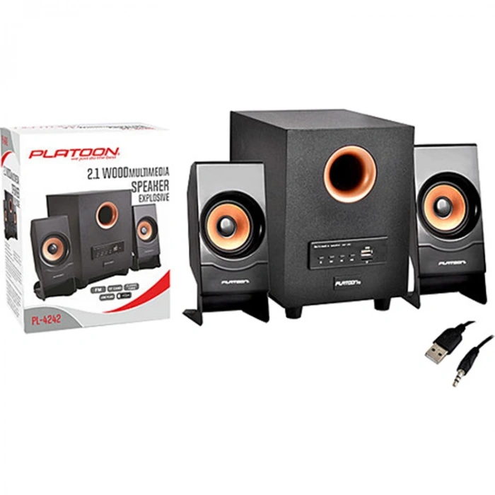PLATOON PL-4242 SPEAKER 2+1 USB/SD/FM/ SPEAKER SES SİSTEMİ