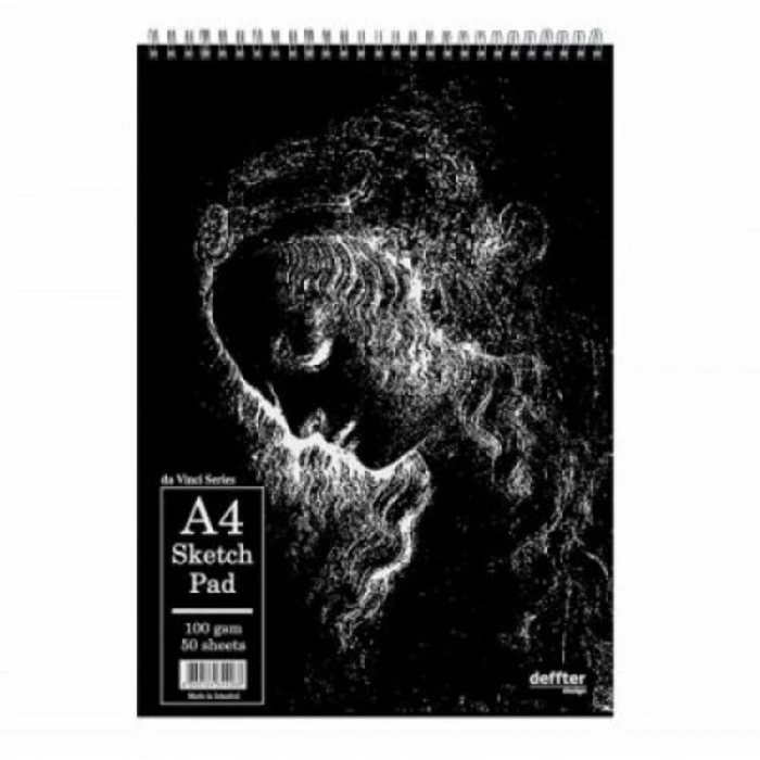 DEFFTER  ESKİZ DEFTERİ / SİYAH A5 SPİRALLİ 50YP.