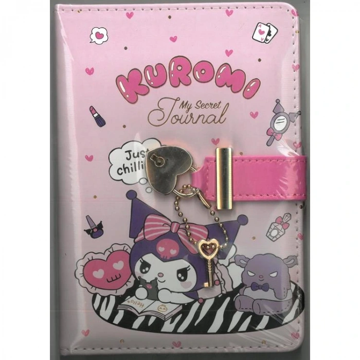 VICTORIAS JOURNALS 525-2023 KUROMİ KALP KİLİTLİ GÜNLÜK DEFTER RENKLİ ÖZEL SAYFALAR 12x17cm 80gr.192 SAYFA - PEMBE