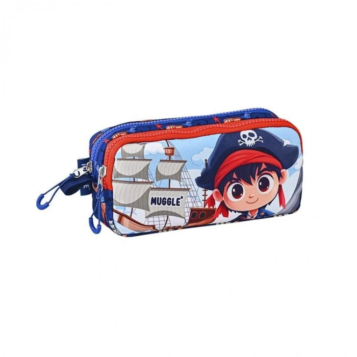 MUGGLE MU-5912 PIRATE 2 BÖLMELİ KALEM ÇANTASI