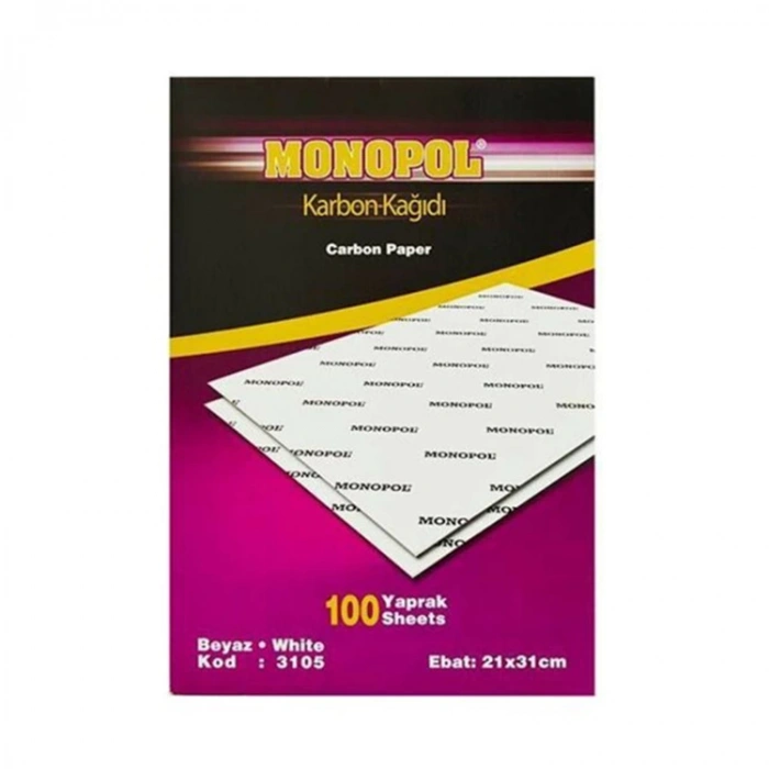 MONOPOL A4 KARBON KAĞIDI BEYAZ
