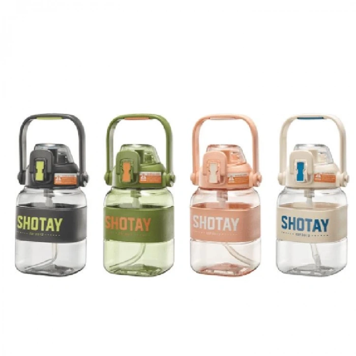 SHOTAY RIBBON GRIP PİPETLİ ASKILI MATARA 7308 1000 ML