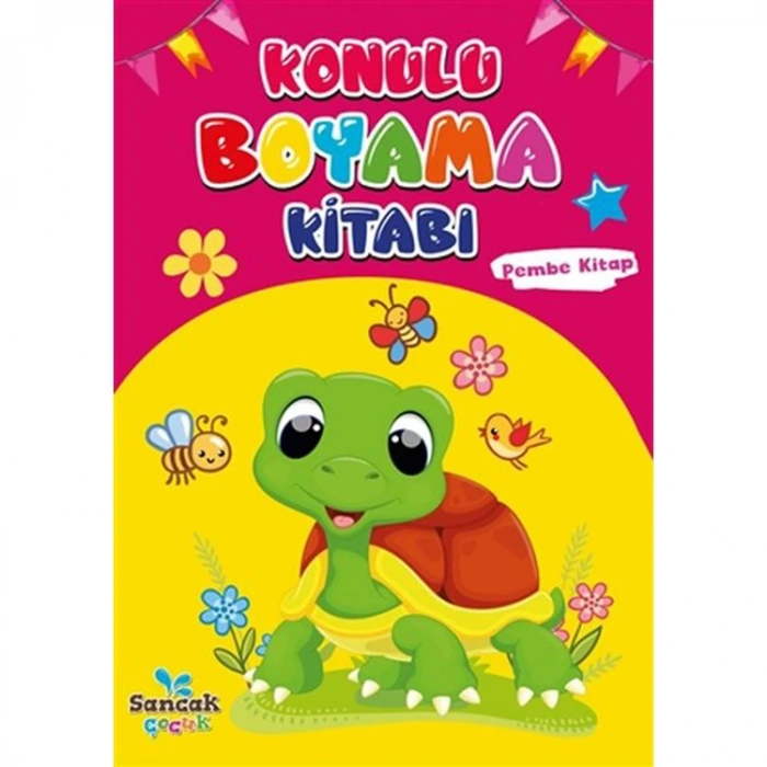 KONULU BOYAMA KİTABI PEMBE KİTAP