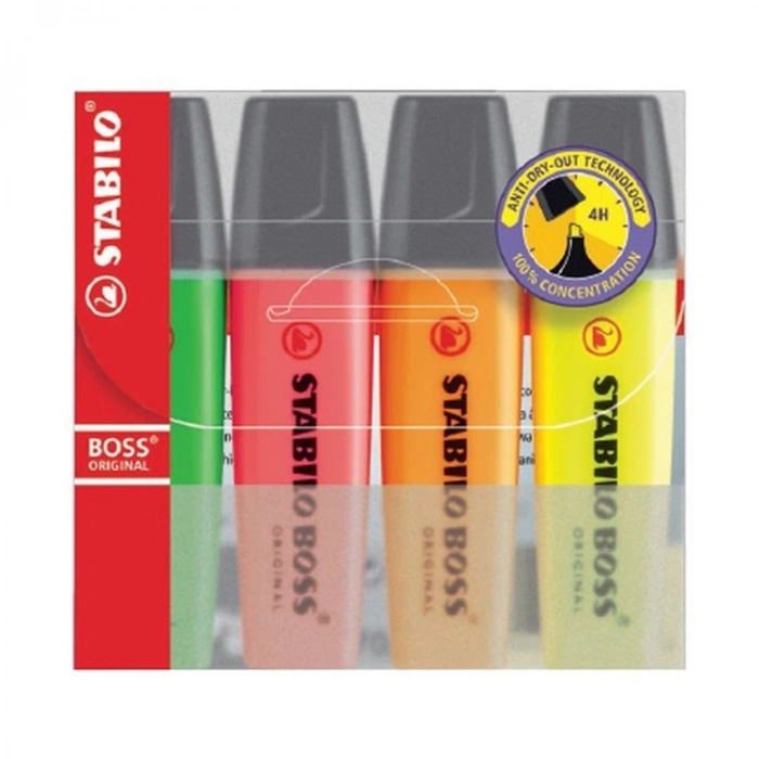 STABILO BOSS FOSFORLU KALEM 4LÜ PAKET 70/4